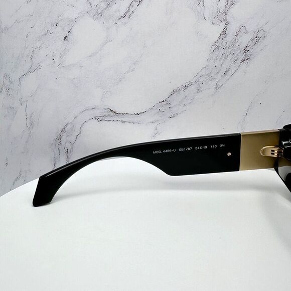 Versace Sunglasses Black Gold Medusa Plaque Oval Geometric Italy 100% Authentic main image 4